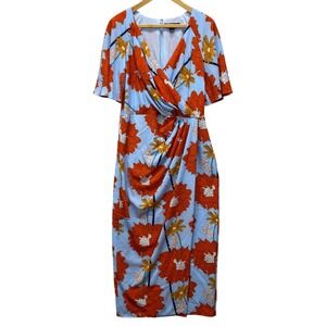 knee length dresses for ladies Betty Flutter Sleeve Charmeuse Dress A-Line Maxi main image 1